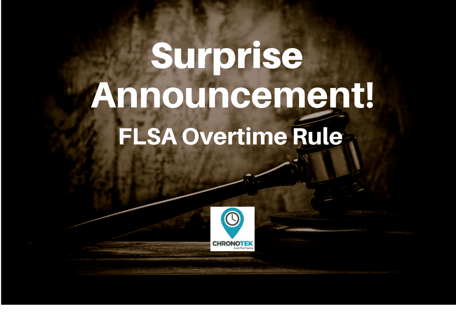 Surprise Announcement About New FLSA Rule