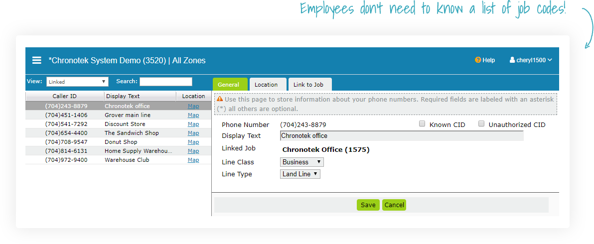 Smart Employee Time Tracking: Link Site Phones