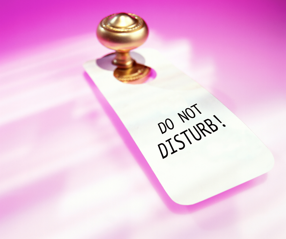 do not disturb doorknob hanger